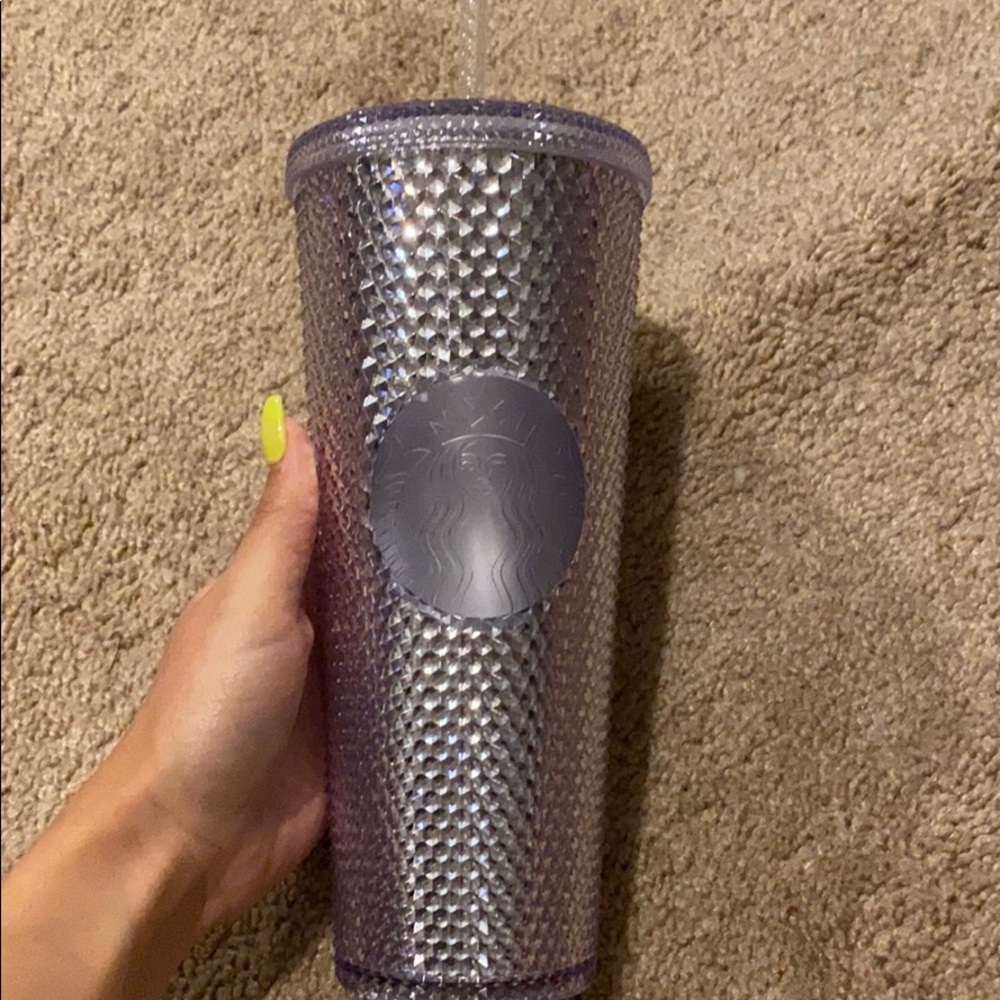 Silver Studded Starbucks Cup